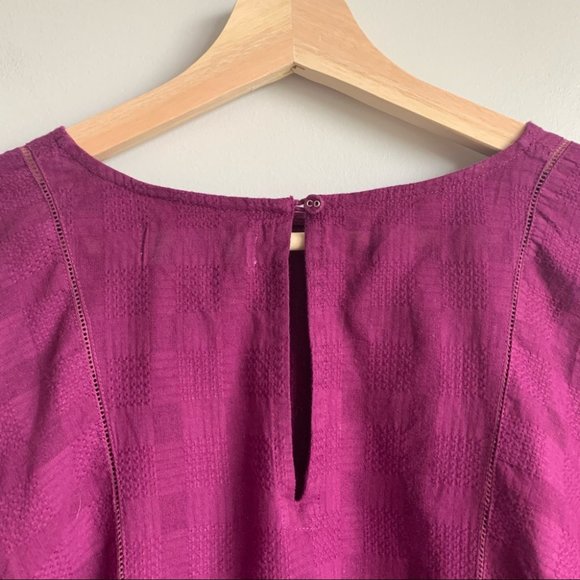 APIECE APART Purple Peasant Blouse Top Long Sleeve - Picture 7 of 10